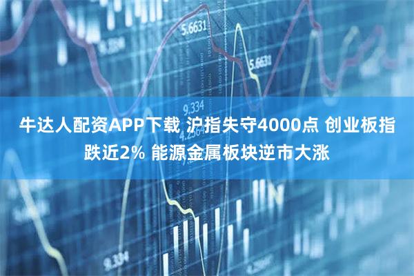 牛达人配资APP下载 沪指失守4000点 创业板指跌近2% 能源金属板块逆市大涨