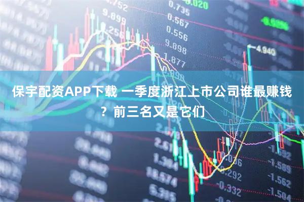 保宇配资APP下载 一季度浙江上市公司谁最赚钱？前三名又是它们